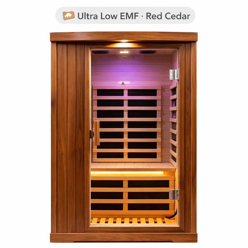 Kunsana 2-Person Infrared Sauna — 1750W Ultra Low EMF Red Cedar